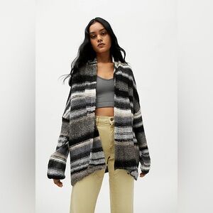 BDG oversized black and white cardigan - Black, Gray, White